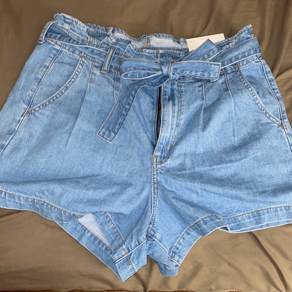 American Eagle Paperbag Denim Shorts